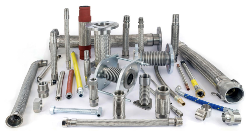 Braided convoluted stainless steel hose
